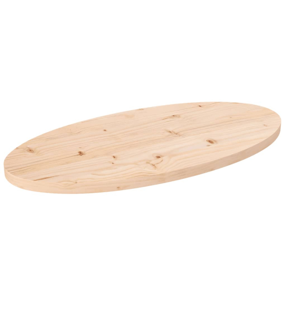 Dessus de table 70x35x2,5 cm bois de pin massif ovale