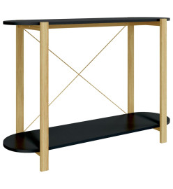 Table console Noir 110x38x75 cm Bois d'ingénierie