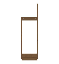 Porte-bûches Marron miel 33,5x30x110 cm Bois massif de pin