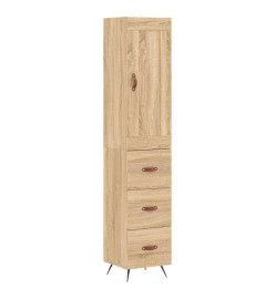 Buffet haut Chêne sonoma 34,5x34x180 cm Bois d'ingénierie