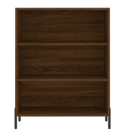 Buffet haut Chêne marron 69,5x34x180 cm Bois d'ingénierie