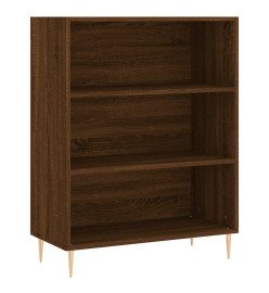 Buffet haut Chêne marron 69,5x34x180 cm Bois d'ingénierie