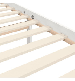 Cadre de lit avec tête de lit blanc Super King bois massif