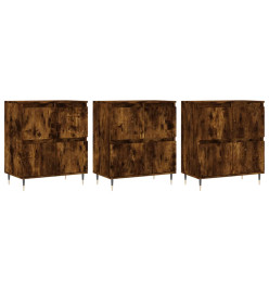 Buffets 3 pcs Chêne fumé Bois d'ingénierie