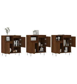 Buffets 3 pcs Chêne marron Bois d'ingénierie