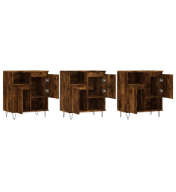 Buffets 3 pcs Chêne fumé Bois d'ingénierie