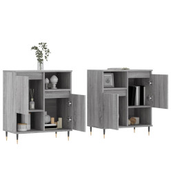 Buffets 2 pcs sonoma gris bois d'ingénierie