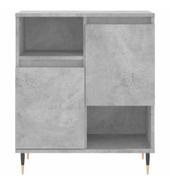 Buffets 2 pcs gris béton bois d'ingénierie