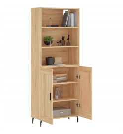 Buffet haut Chêne sonoma 69,5x34x180 cm Bois d'ingénierie