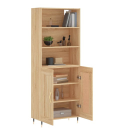 Buffet haut Chêne sonoma 69,5x34x180 cm Bois d'ingénierie