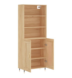 Buffet haut Chêne sonoma 69,5x34x180 cm Bois d'ingénierie