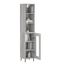 Buffet haut Sonoma gris 34,5x34x180 cm Bois d'ingénierie