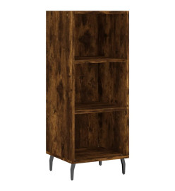 Buffet haut Chêne fumé 34,5x32,5x180 cm Bois d'ingénierie