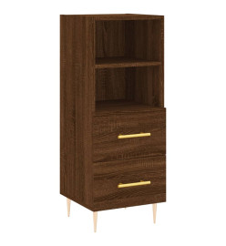 Buffet haut Chêne marron 34,5x34x180 cm Bois d'ingénierie