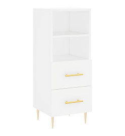 Buffet haut Blanc 34,5x34x180 cm Bois d'ingénierie