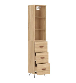 Buffet haut Chêne sonoma 34,5x34x180 cm Bois d'ingénierie