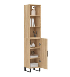 Buffet haut Chêne sonoma 34,5x34x180 cm Bois d'ingénierie