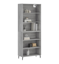 Buffet sonoma gris 69,5x32,5x180 cm bois d'ingénierie