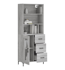 Buffet haut Sonoma gris 69,5x34x180 cm Bois d'ingénierie