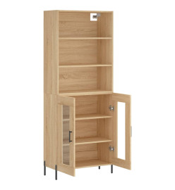 Buffet haut Chêne sonoma 69,5x34x180 cm Bois d'ingénierie