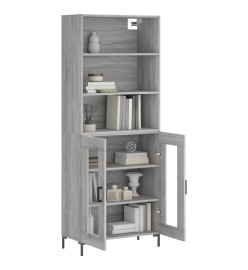 Buffet haut Sonoma gris 69,5x34x180 cm Bois d'ingénierie