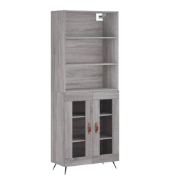 Buffet haut Sonoma gris 69,5x34x180 cm Bois d'ingénierie