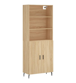 Buffet haut Chêne sonoma 69,5x34x180 cm Bois d'ingénierie