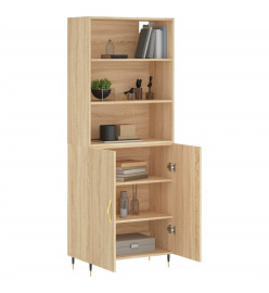 Buffet haut Chêne sonoma 69,5x34x180 cm Bois d'ingénierie