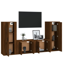 Ensemble de meubles TV 4 pcs Chêne marron Bois d'ingénierie