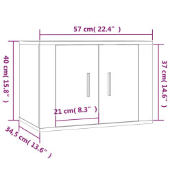 Ensemble de meubles TV 4 pcs Chêne fumé Bois d'ingénierie