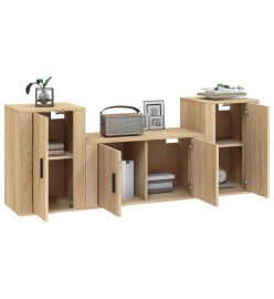 Ensemble de meubles TV 3 pcs Chêne sonoma Bois d'ingénierie