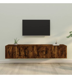 Ensemble de meubles TV 4 pcs Chêne fumé Bois d'ingénierie