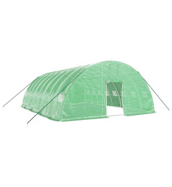 Serre avec cadre en acier vert 48 m² 8x6x2,85 m