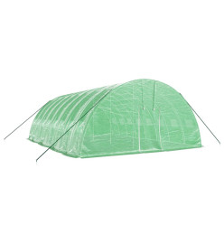 Serre avec cadre en acier vert 48 m² 8x6x2,85 m