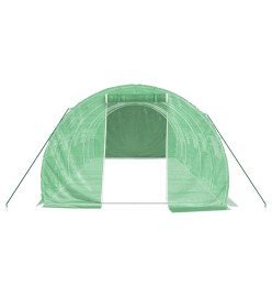 Serre avec cadre en acier vert 18 m² 6x3x2 m