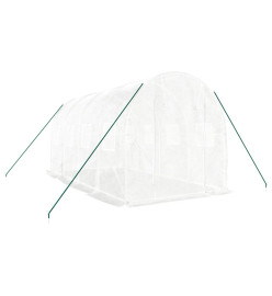 Serre avec cadre en acier blanc 8 m² 4x2x2 m