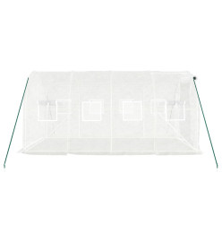 Serre avec cadre en acier blanc 8 m² 4x2x2 m