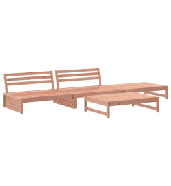 Salon de jardin 4 pcs avec coussins bois massif douglas