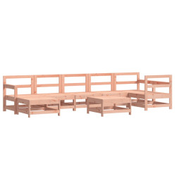 Salon de jardin 8 pcs avec coussins bois massif douglas