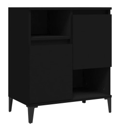 Buffets 2 pcs noir 60x35x70 cm bois d'ingénierie