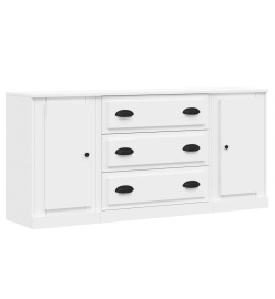 Buffets 3 pcs Blanc Bois d'ingénierie