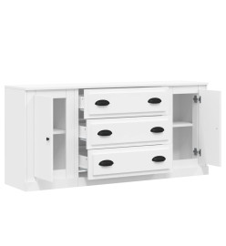 Buffets 3 pcs Blanc Bois d'ingénierie