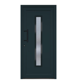 Porte d'entrée anthracite 98x200 cm PVC