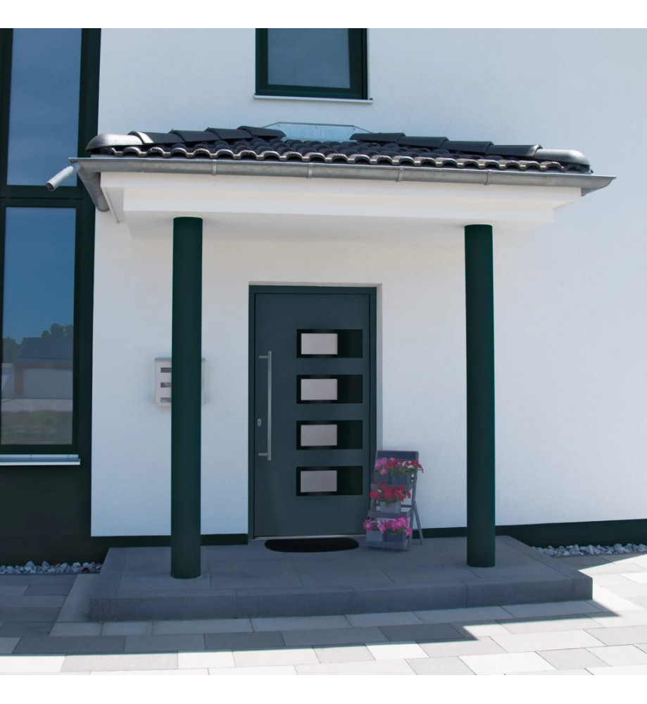 Porte d'entrée Anthracite 100x210 cm Aluminium et PVC