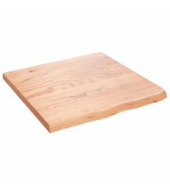 Dessus de table marron clair 60x60x4 cm bois chêne traité