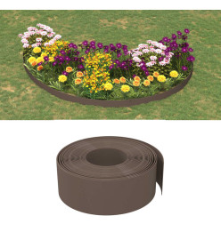 Bordures de jardin 5 pcs marron 10 m 20 cm polyéthylène