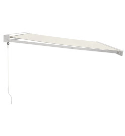 Auvent rétractable crème 4,5x3 m tissu et aluminium