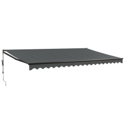 Auvent rétractable automatique anthracite 5x3 m