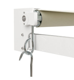 Auvent rétractable crème 3,5x2,5 m tissu et aluminium