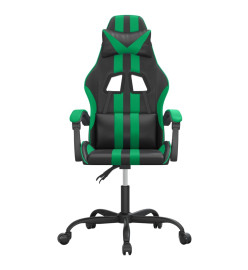 Chaise de jeu Noir et vert Similicuir